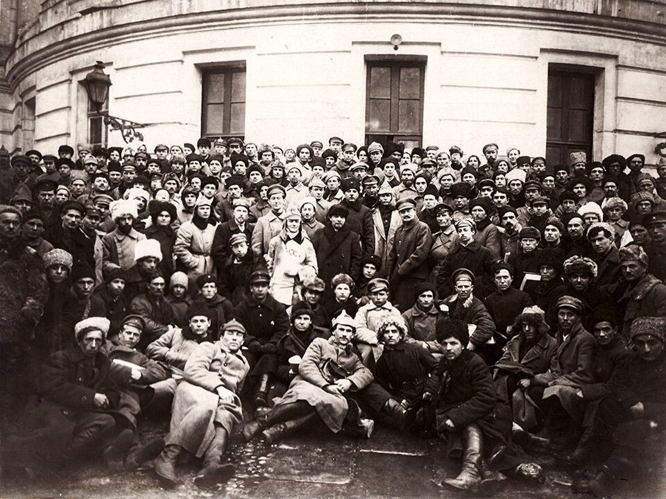 Lenin, Trotsky, and Voroshilov at the 10th Party Congress