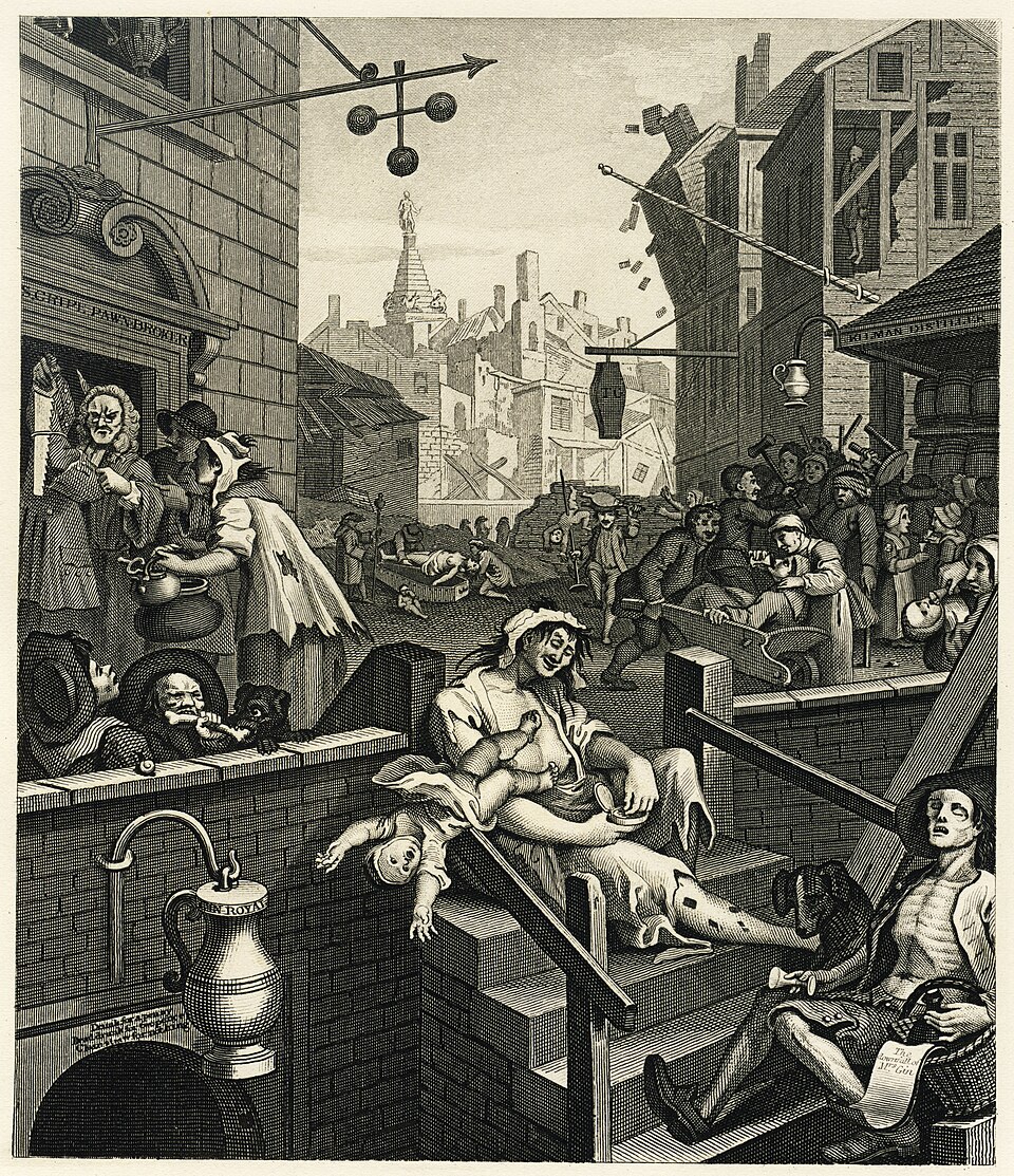 William Hogarth's Gin Lane (1751)