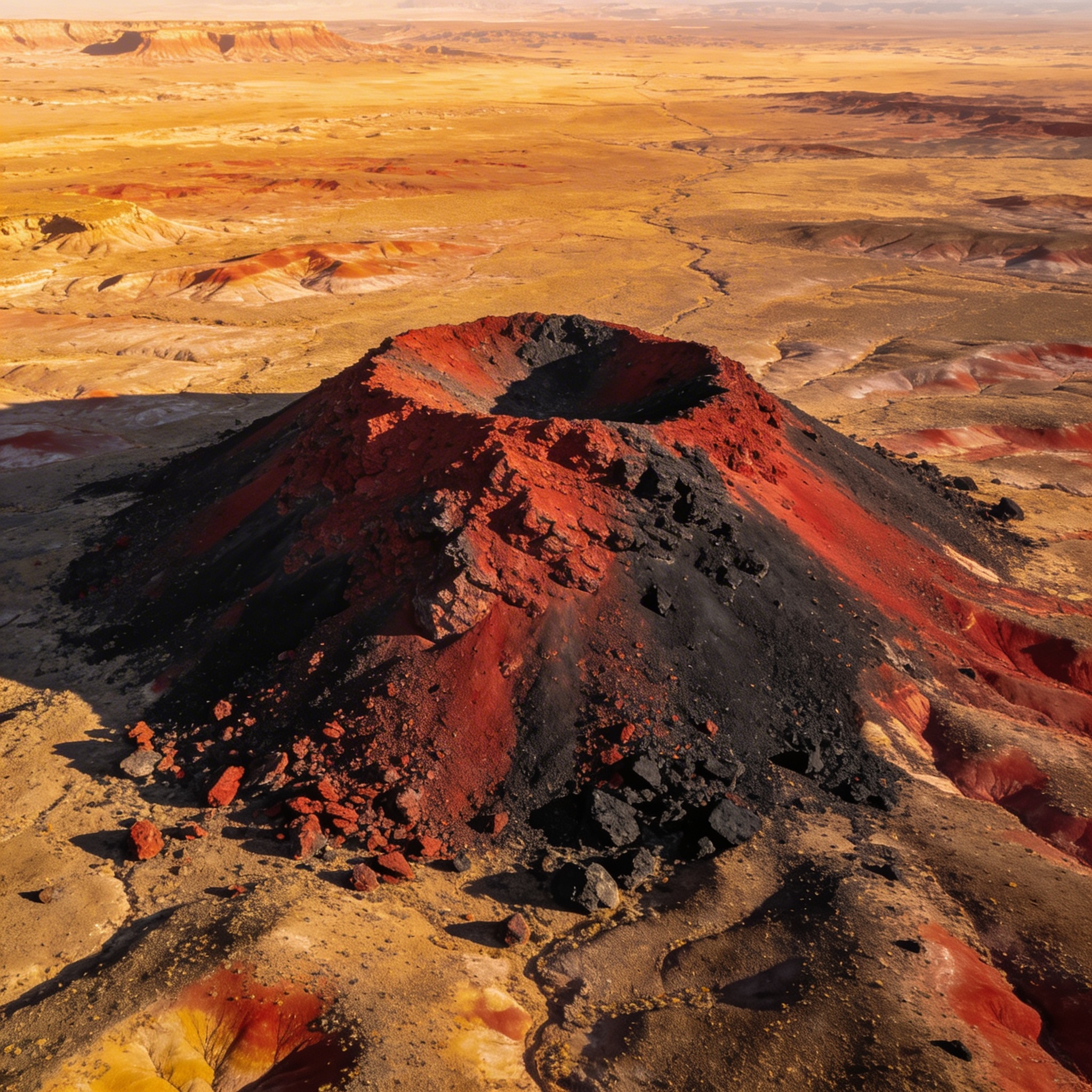 Aerial view of Roden Crater